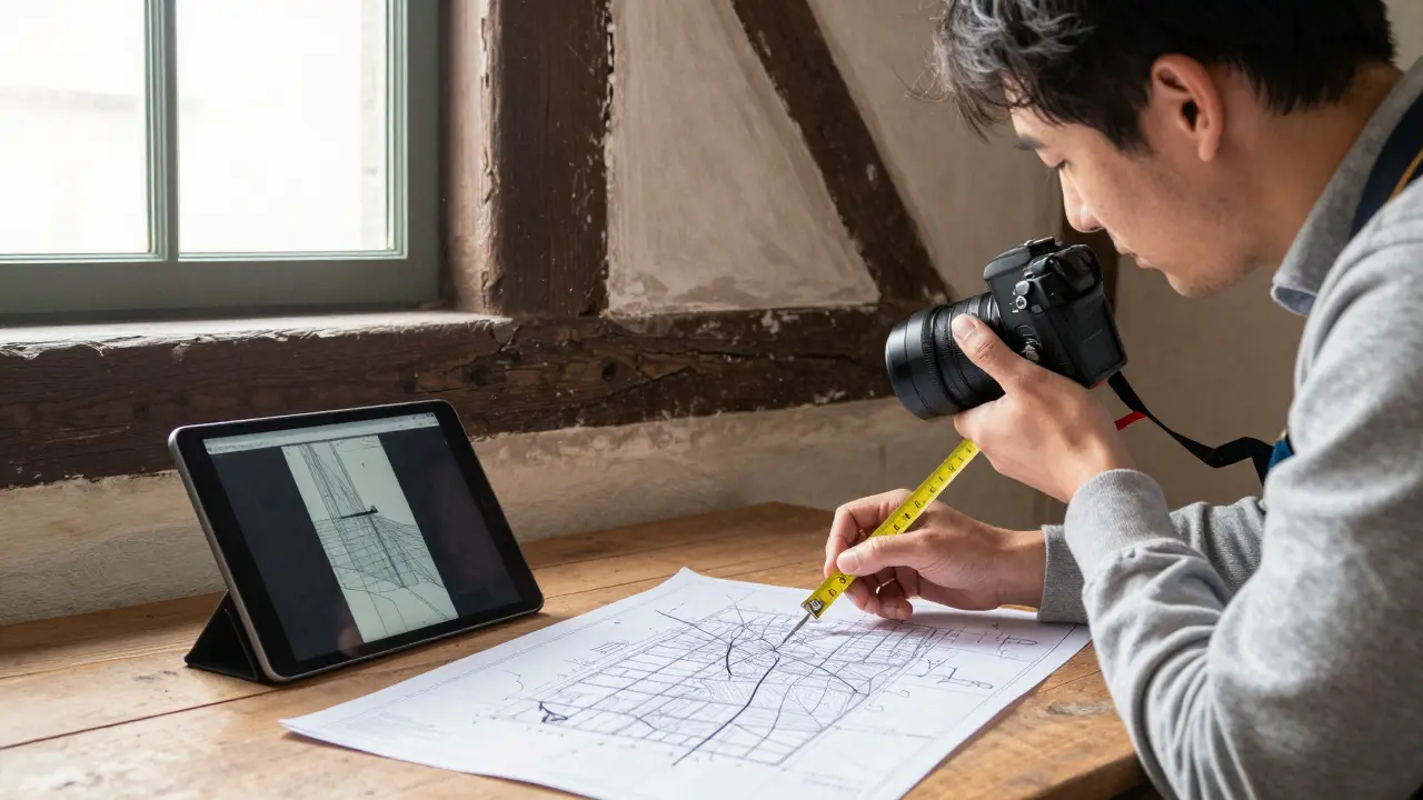 Zustandserfassung im Denkmal: Gutachten, Kartierung und Fotos als Grundlage für die Restaurierung