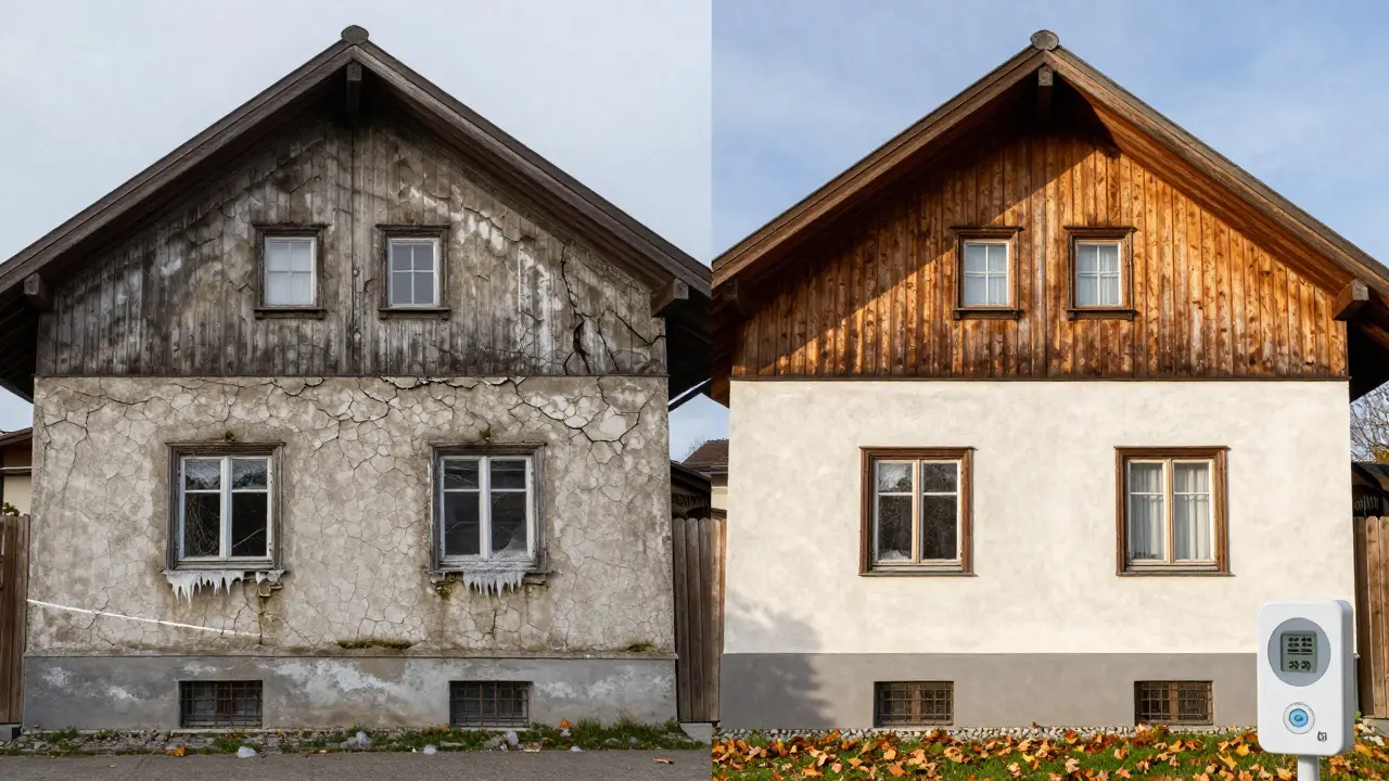 Fassade gedämmt und neu gestaltet: Vorher-Nachher-Vergleich mit echten Zahlen und Erfahrungen