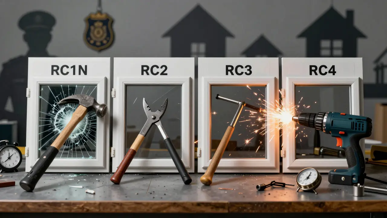 Vergleich von RC-Klassen: Von zerbrechlichem RC1N bis widerstandsfähigem RC3-Fenster.