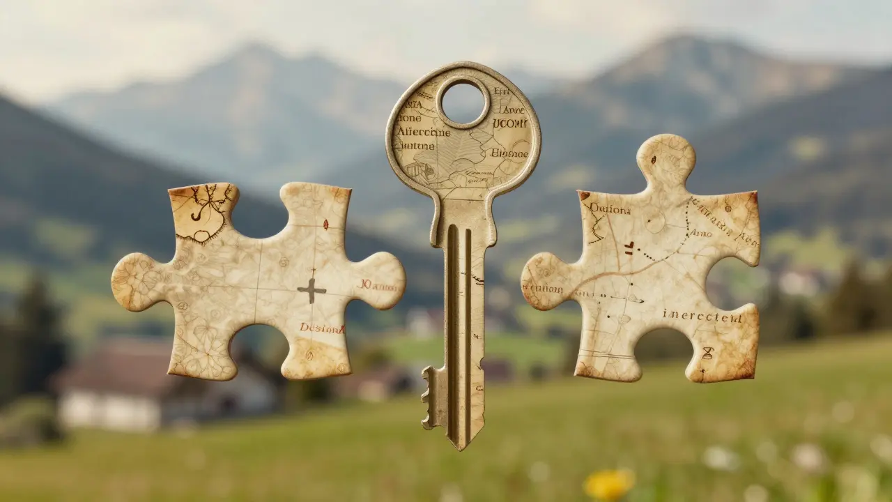 Puzzle-Metapher für die Einigung bei der Erbteilung