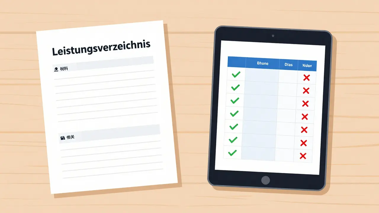 Checkliste und Vergleichstabelle zur Normalisierung von Handwerkerangeboten
