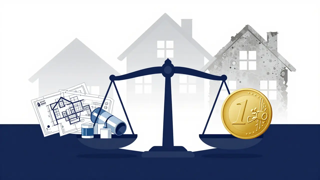 Illustration der drei Formeln zur Berechnung von Instandhaltungskosten