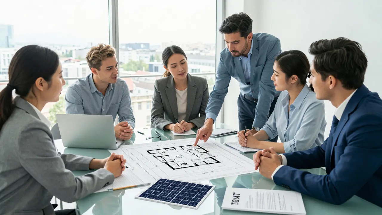 Immobilienteam plant Raumoptimierung und Steuerstrategie