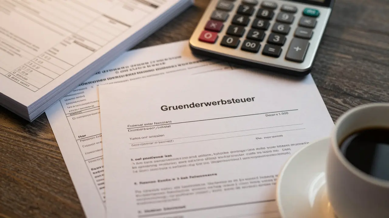Nahaufnahme von Rechnungen und Dokumenten für Immobilientransaktionen