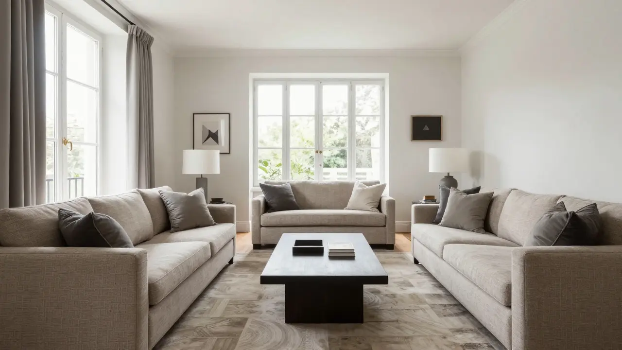 Gegenüberliegende Sofas zur Förderung von Gesprächen