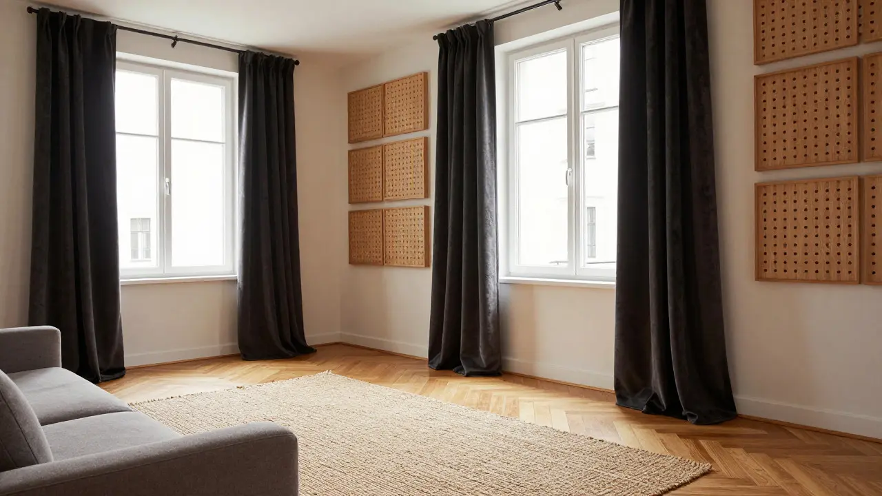 Akustik im Wohnzimmer verbessern: Teppiche, Vorhänge und Wandpaneele richtig einsetzen