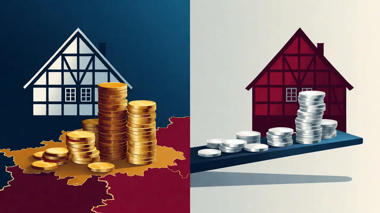 Konzeptuelle Darstellung regionaler Kostenunterschiede