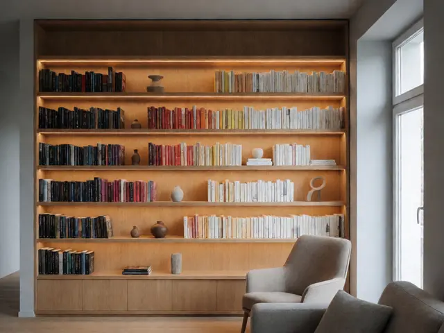 Bibliotheks-Ästhetik im Wohnzimmer: So gestalten Sie Bücherregale als Design-Highlight