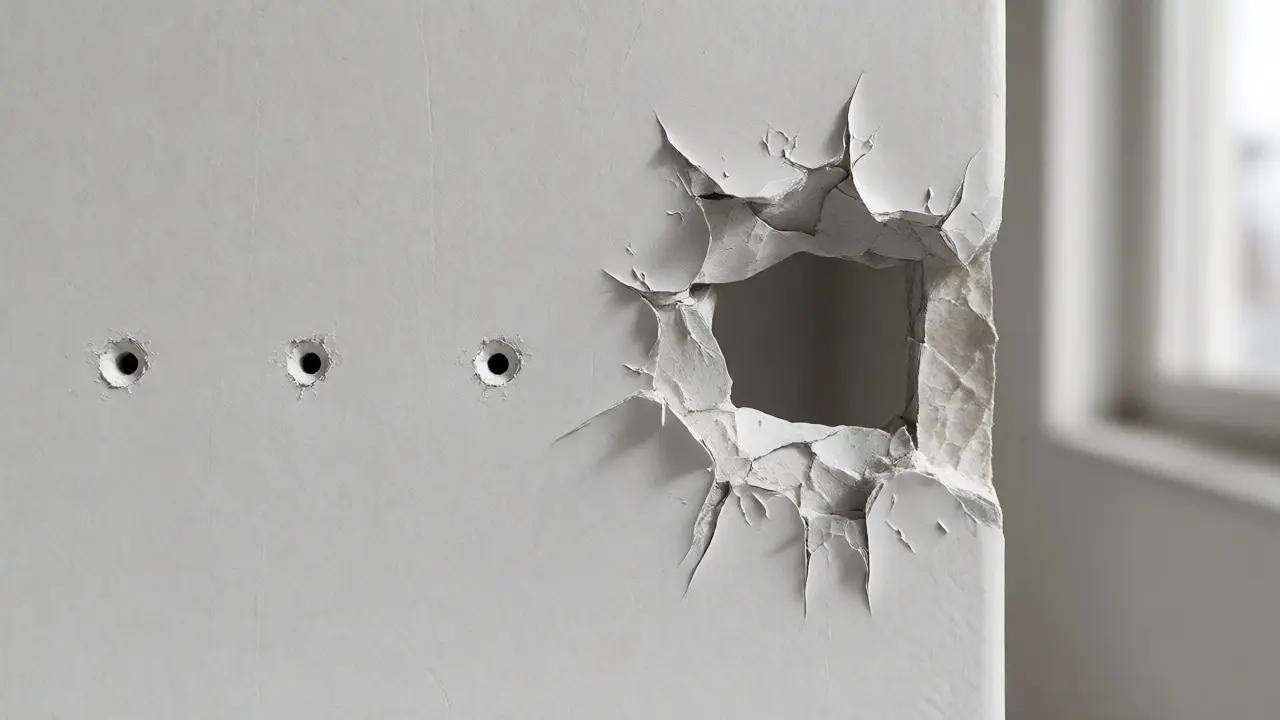 Loch in der Wand reparieren: So flicken Sie Gipskarton und Mauerwerk richtig